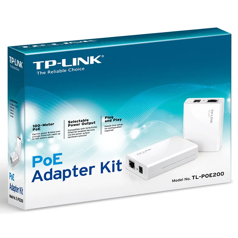 Kit adaptor Power over Ethernet TP-LINK TL-PoE200, 
