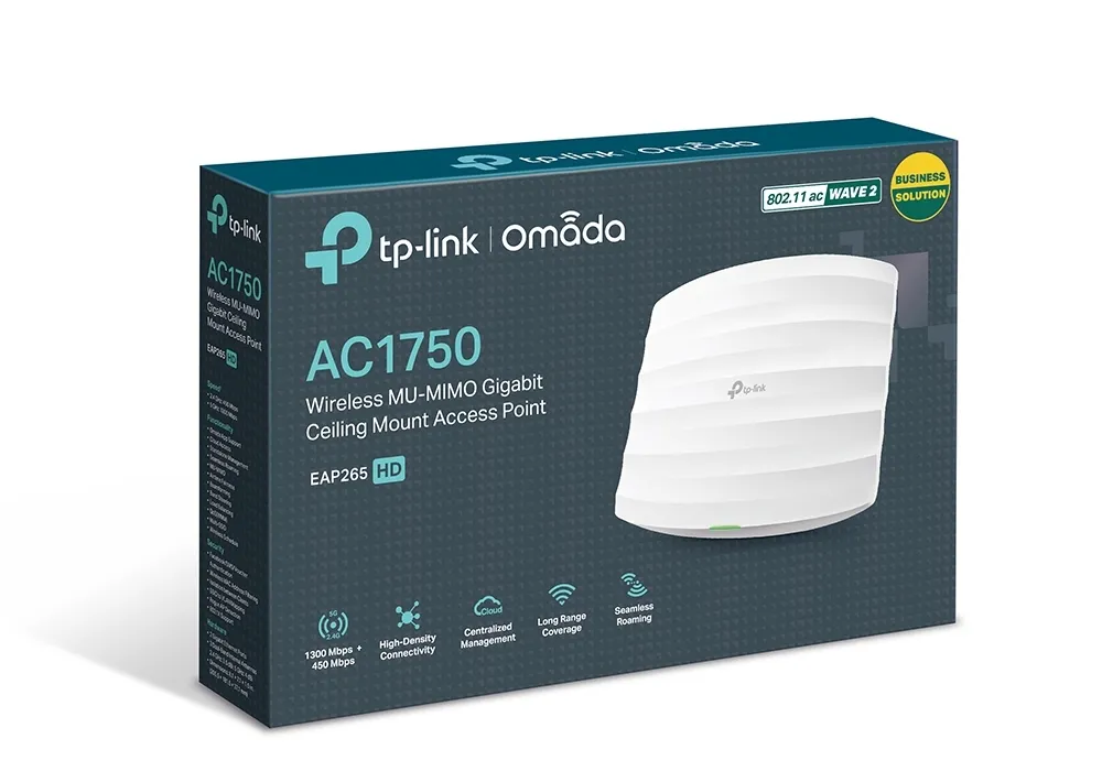 Punct de acces fără fir TP-LINK EAP265 HD, 450 Mbps, 1300 Mbps, Alb