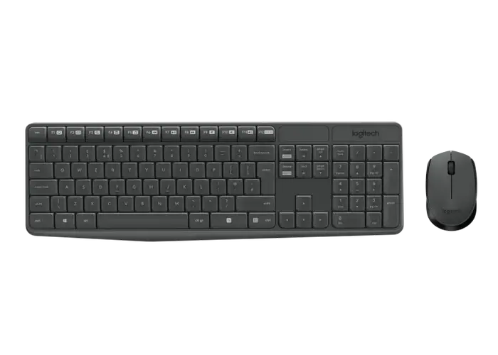 Set Tastatură + Mouse Logitech MK235, Fără fir, Gri