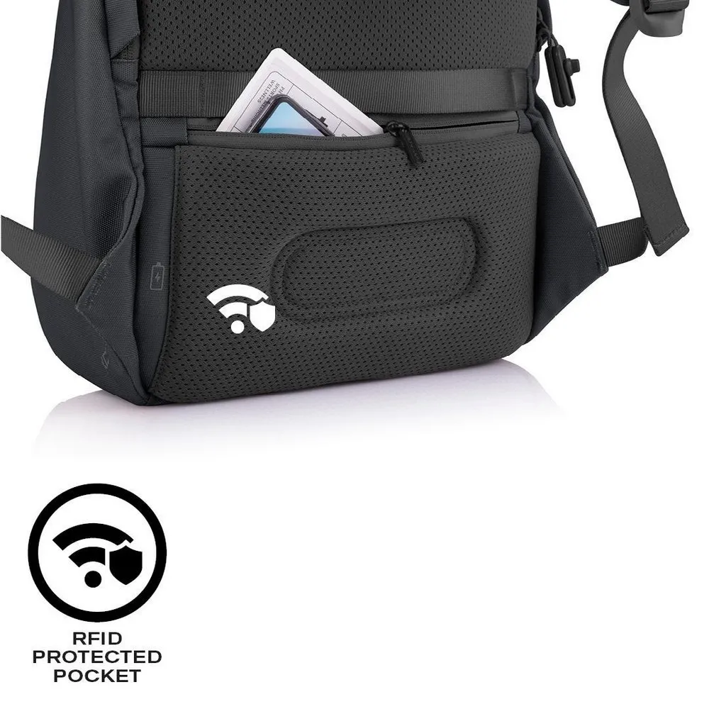 Rucsac pentru Laptop Bobby Soft, 15.6", Textil, Negru