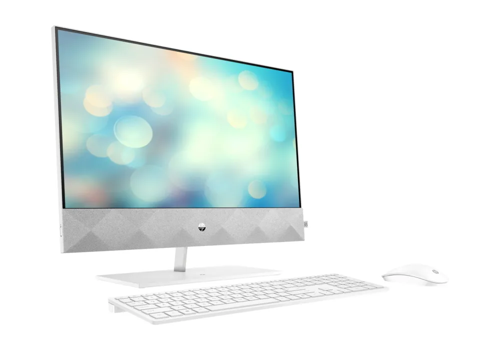 Computer All-in-One HP Pavilion 24-CA0004UR, 23,8", AMD Ryzen 3 5300U, 8GB/256GB, FreeDOS, Argintiu