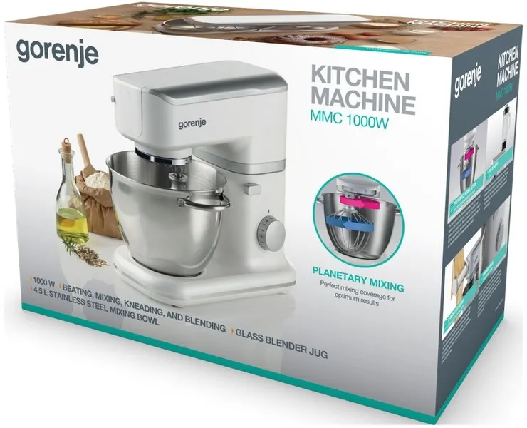 Robot de bucătărie Gorenje Kitchen maschine MMC1000W, Alb