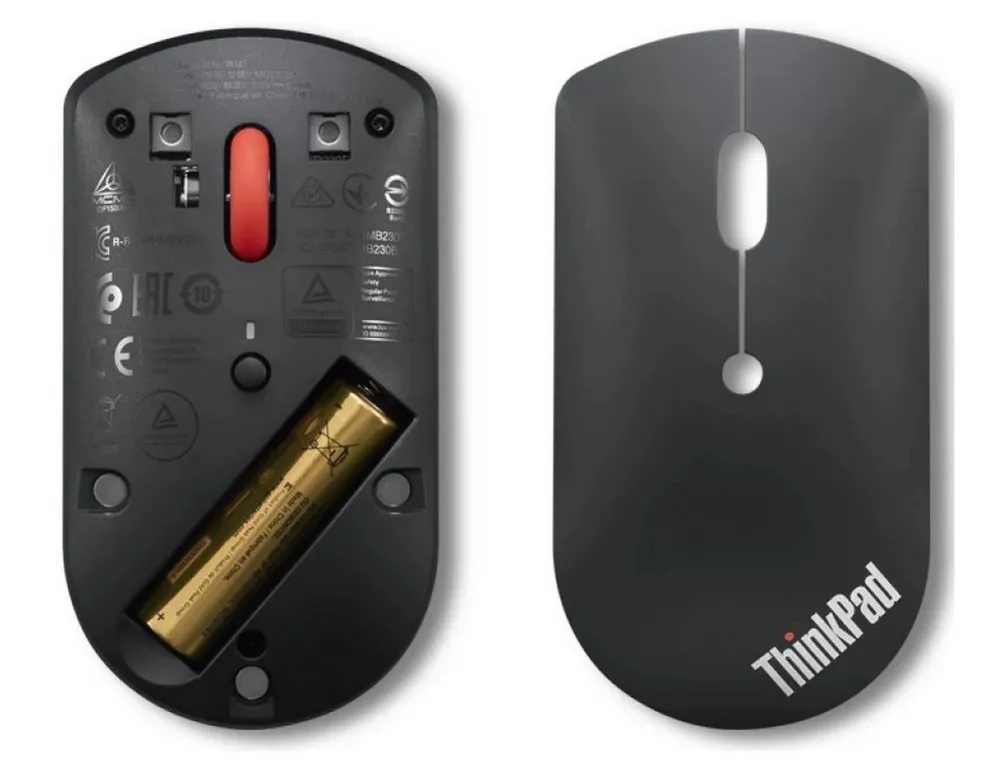 Mouse Wireless Lenovo ThinkPad Bluetooth Silent Mouse, Negru