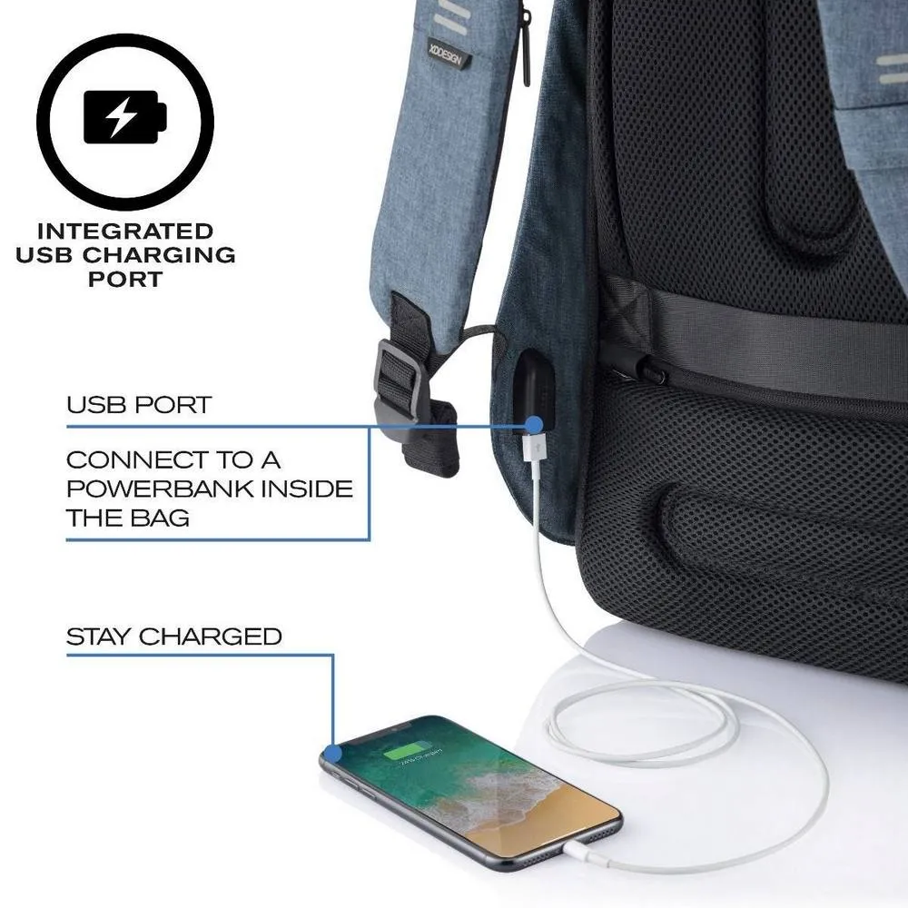 Rucsac pentru Laptop Bobby Hero Small, 13.3", Piele artificială, Albastru