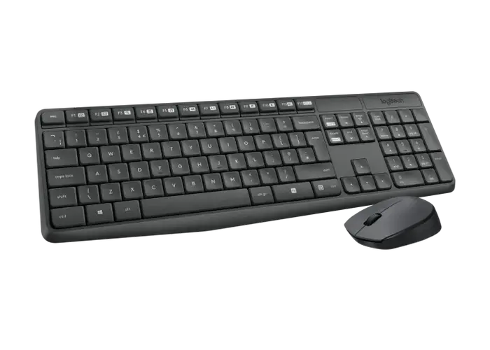 Set Tastatură + Mouse Logitech MK235, Fără fir, Gri