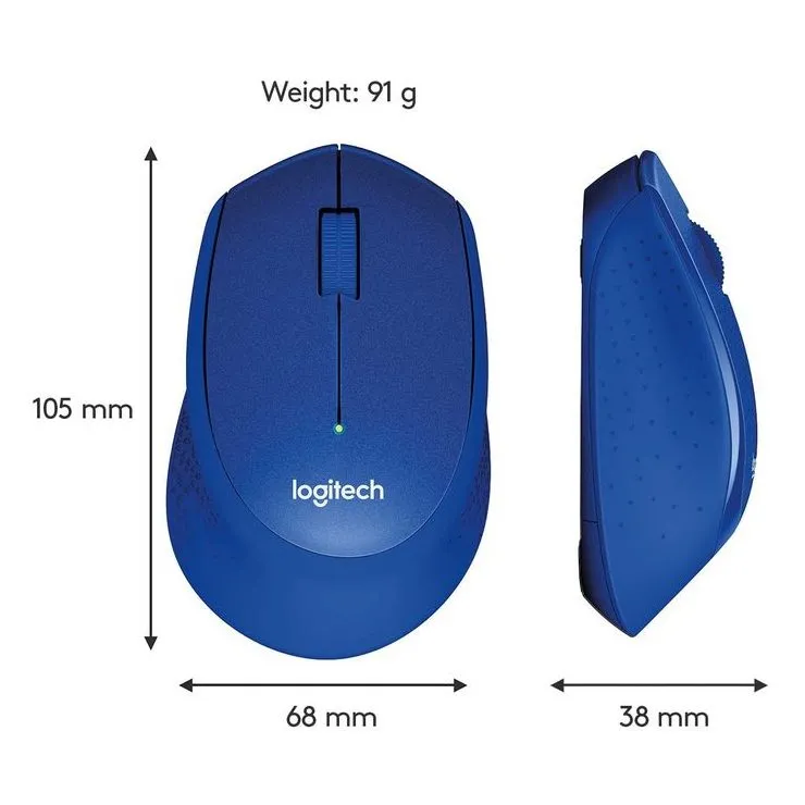 Mouse Wireless Logitech M330 Silent Plus, Albastru