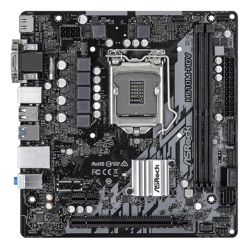 Placă de bază ASRock H510M-HDV, LGA1200, Intel H510, Micro-ATX