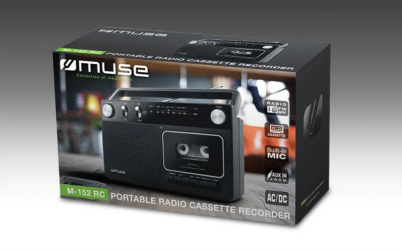 Radio portabil MUSE M-152 RC, Negru