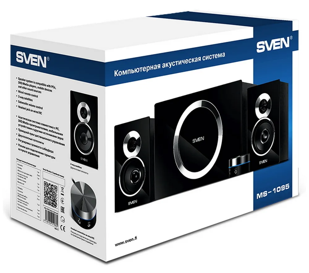Boxe pentru calculator 2.1 SVEN MS-1095, Negru