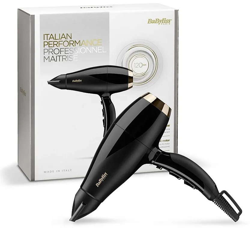 Uscător de păr BaByliss Power Pro 6704E, 2000 W, Negru