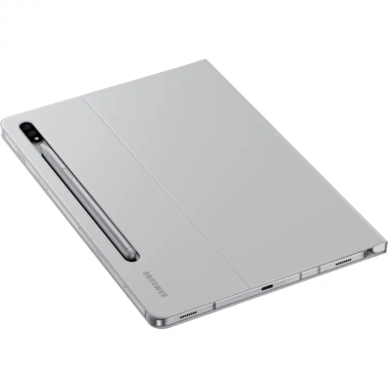 Husă pentru tabletă Samsung Tab S7 Book Cover, 11", Poliuretan, Gri deschis