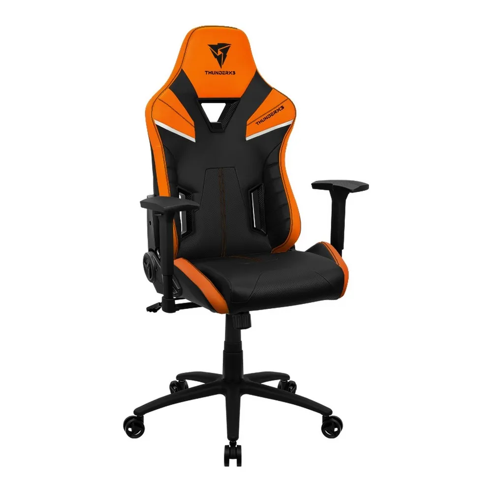 Scaun Gaming ThunderX3 TC5, PU Piele, Negru/Portocaliu