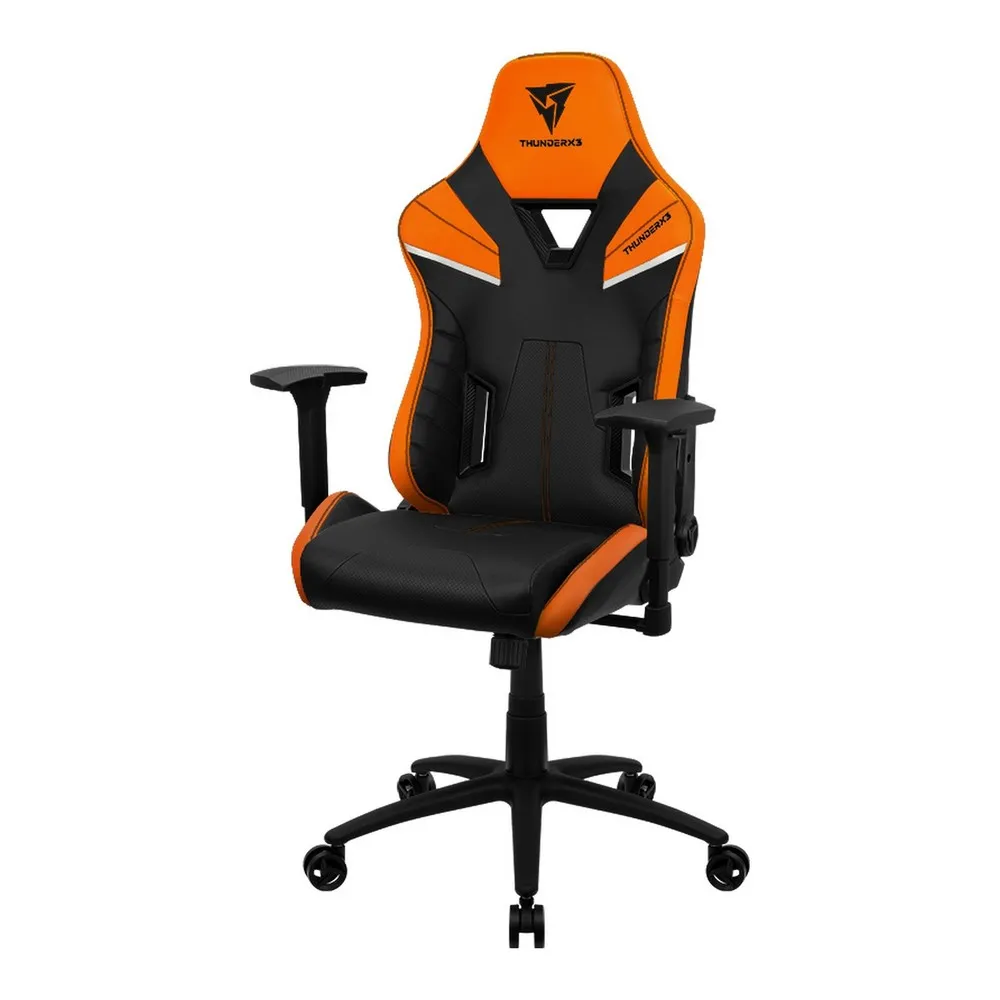 Scaun Gaming ThunderX3 TC5, PU Piele, Negru/Portocaliu