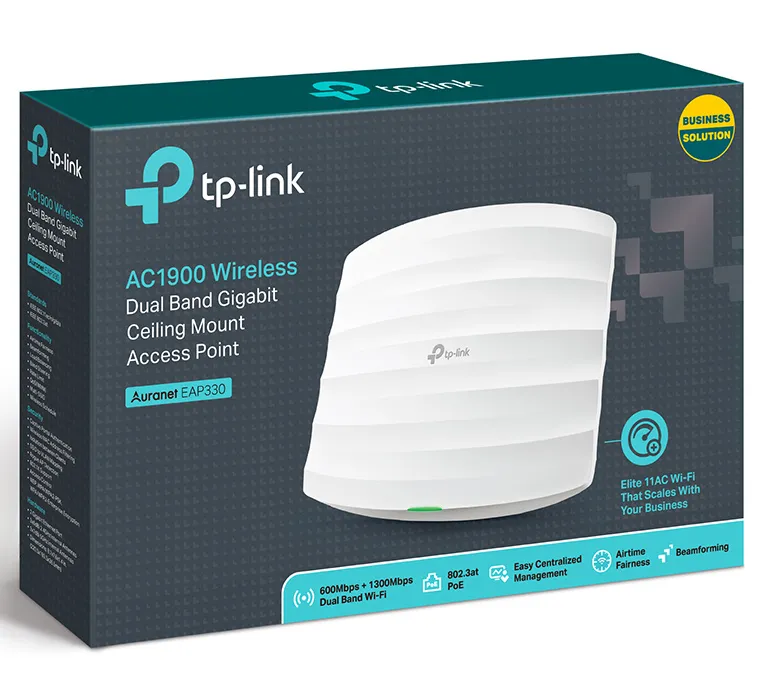 Punct de acces fără fir TP-LINK EAP330, 600 Mbps, 1300 Mbps, Alb