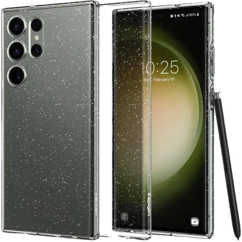 Husă Spigen Samsung S23 Ultra, Liquid Crystal, Cristal cu sclipici