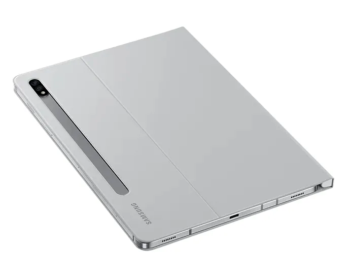 Husă pentru tabletă Samsung Tab S7 Book Cover, 11", Poliuretan, Gri deschis