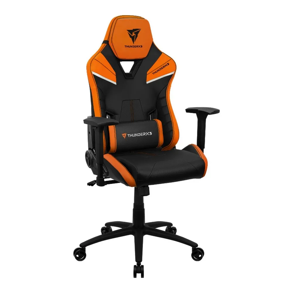 Scaun Gaming ThunderX3 TC5, PU Piele, Negru/Portocaliu
