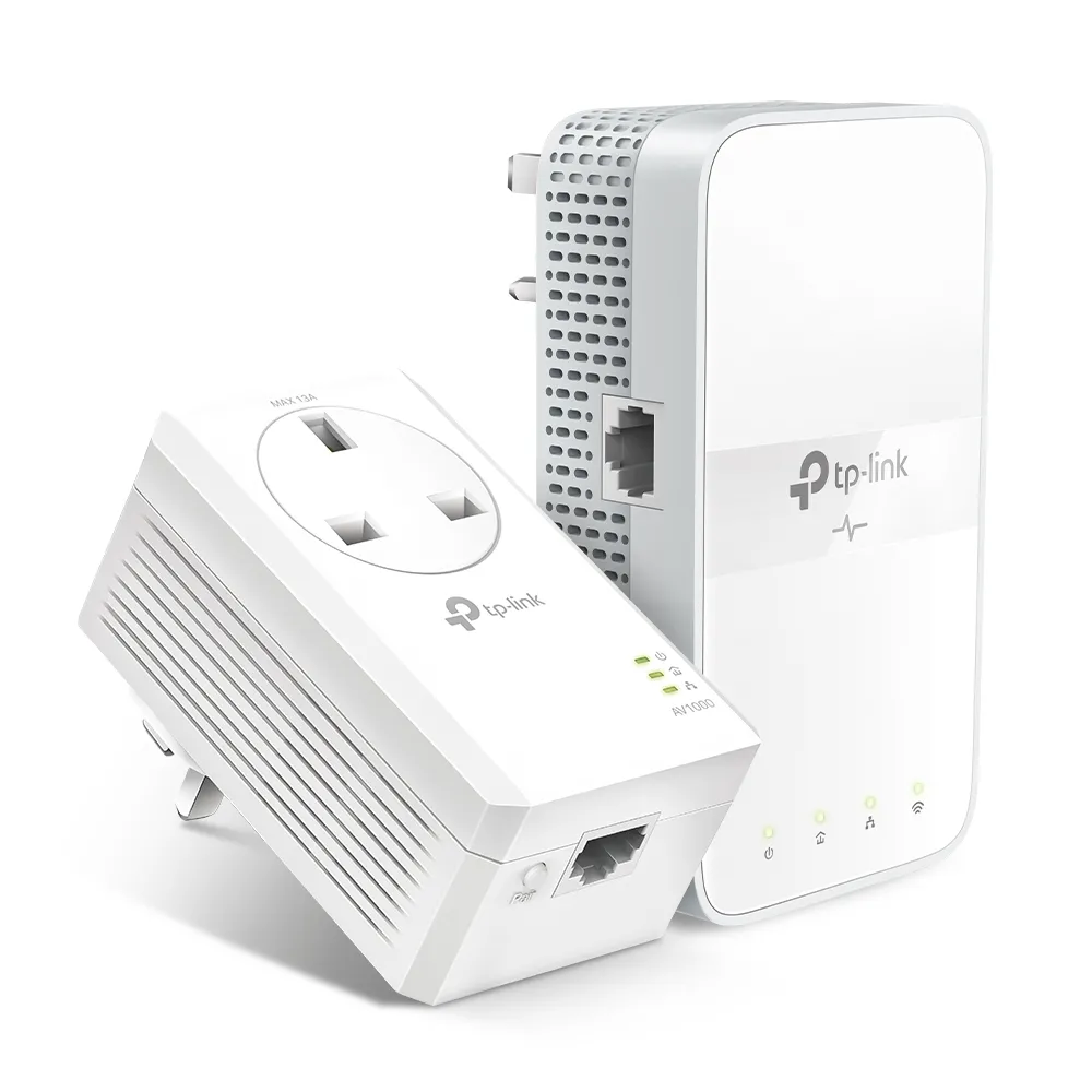 Wi-Fi + Powerline adapter TP-LINK TL-WPA7617 KIT, AV1000, 1000 Mbps, Alb