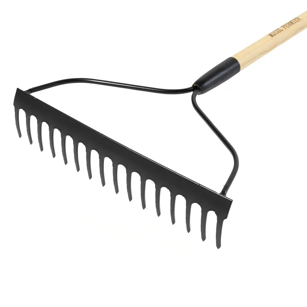 Grebla 16T din metal cu coada in lemn Micul Fermier