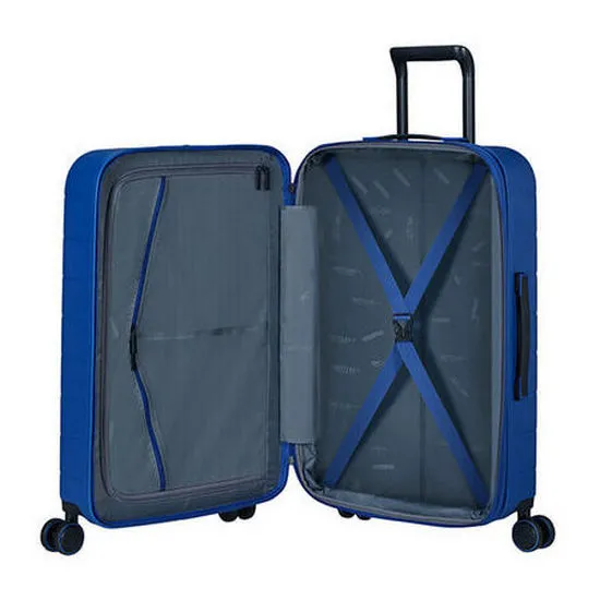 Valiza American Turister NOVASTREAM pe 4 roti 67/24 TSA EXP albastru inchis