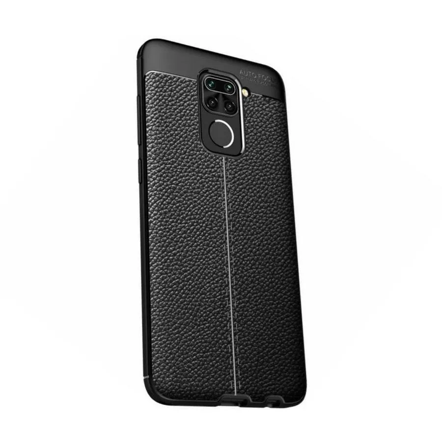 Husă Xcover RedMi 9 - Leather, Negru