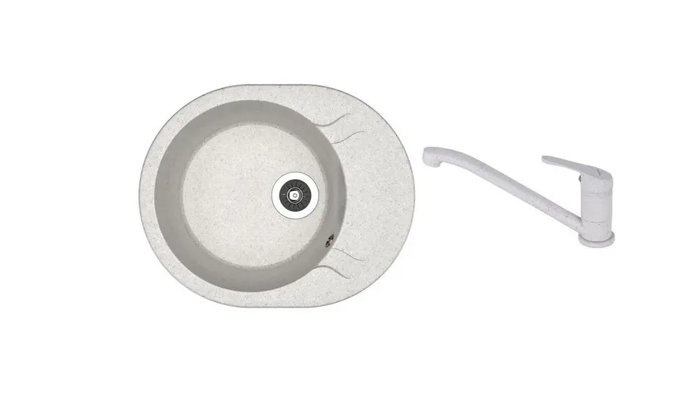 SET chiuveta Dr Gans Berta 580 + SanDonna F 1066 gri     