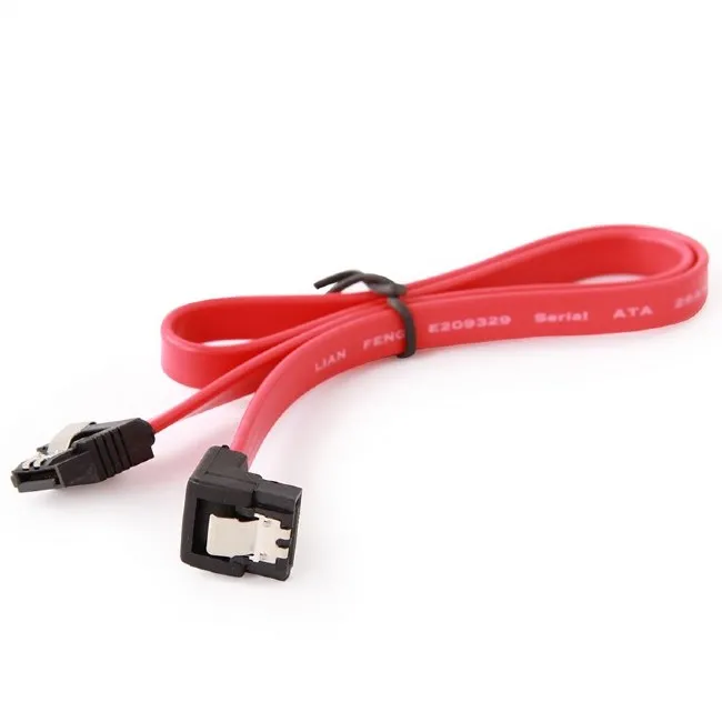 Cable Serial ATA III   30 cm data, 90 degree connector, metal clips, Cablexpert CC-SATAM-DATA90-0.3M