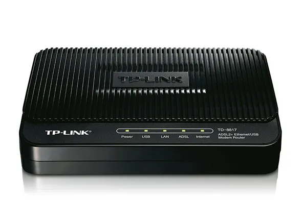 Modem ADSL TP-LINK TD-8817, ADSL/ADSL2/ADSL2 + până la 24 Mbps, Negru
