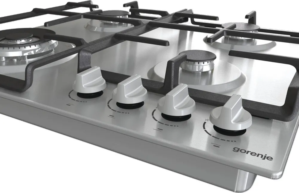 Plită pe gaz Gorenje GW 641 EX, Oțel inoxidabil
