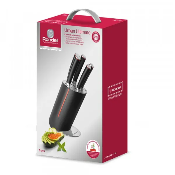 Set de Cuțite Rondell Urban Ultimate, Negru