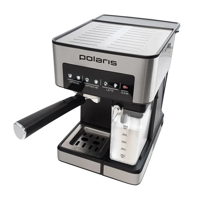 Espressor manual Polaris PCM 1541E, 1350W, Argintiu