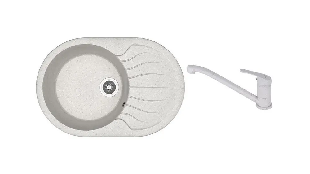 SET chiuveta Dr Gans Berta 760 + SanDonna F 1066 gri  