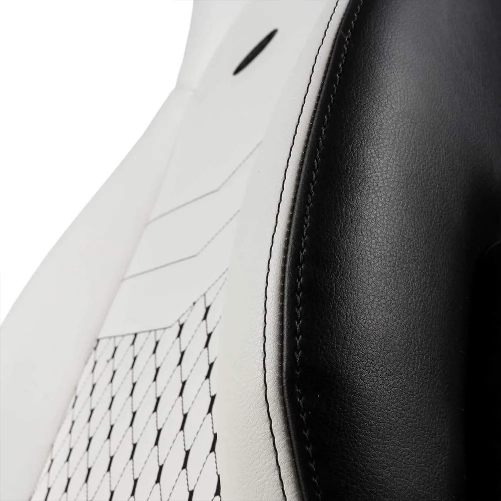 Scaun Gaming Noblechairs Icon, PU Piele, Alb/Negru