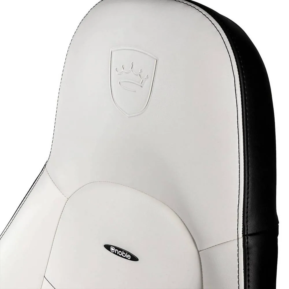 Scaun Gaming Noblechairs Icon, PU Piele, Alb/Negru