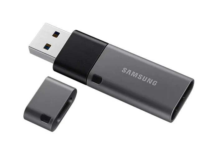 Memorie USB Samsung DUO Plus, 64GB, Negru/Gri