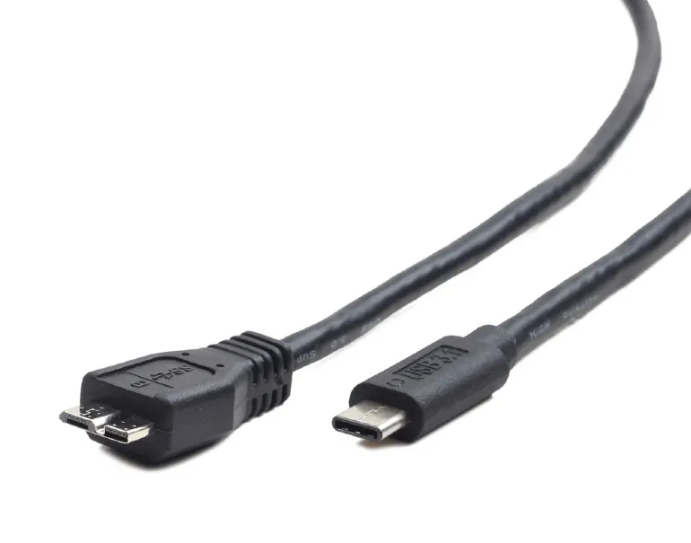 Cablu încărcare și sincronizare Cablexpert CCP-USB3-mBMCM-1M, USB Type-C/micro-USB, 1m, Negru