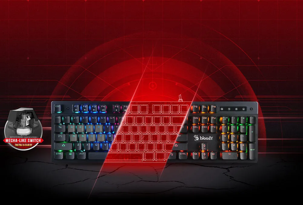 Tastatură Bloody B500N, Cu fir, Negru