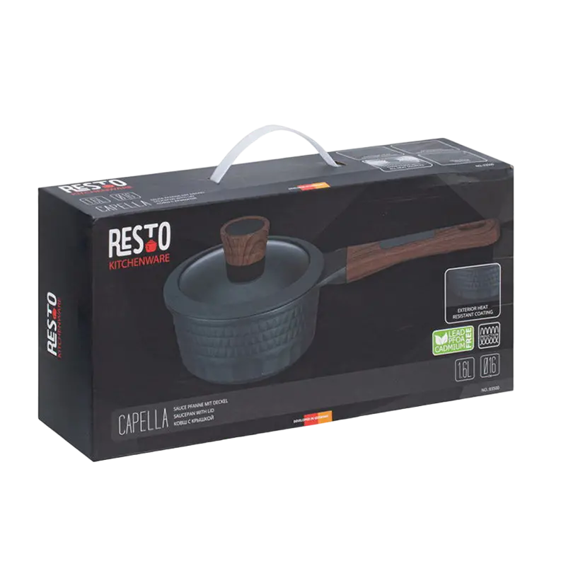 Cratița RESTO 93500, 1,6L, Negru