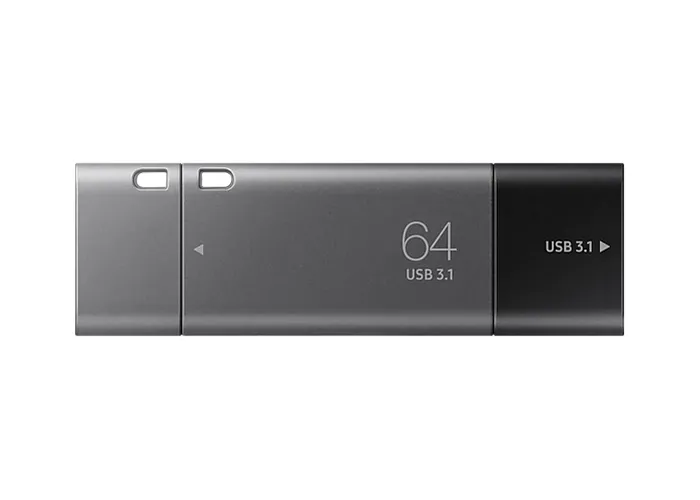 Memorie USB Samsung DUO Plus, 64GB, Negru/Gri