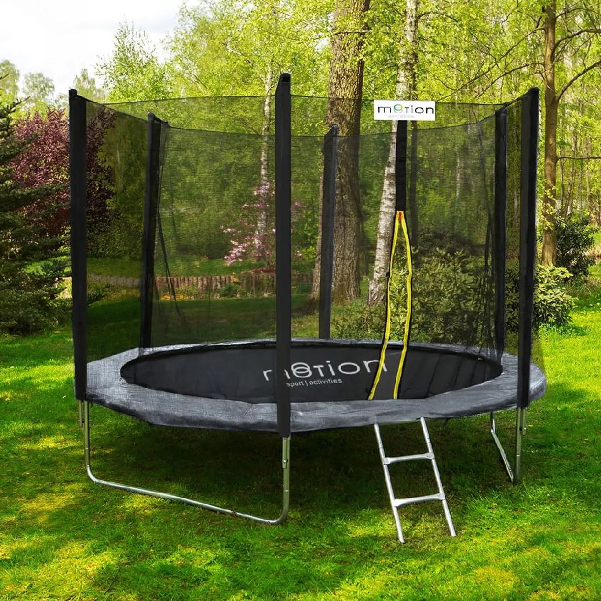 Trambulina JUMI 3.05m negru (set 2 cutii)