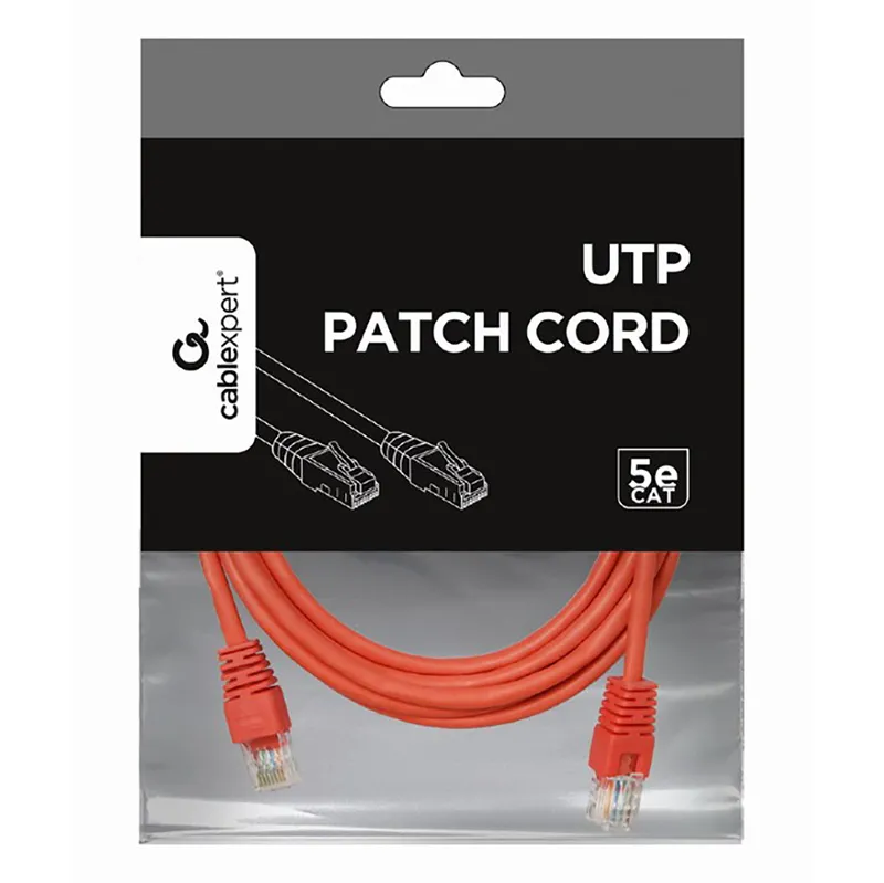Patch cord Cablexpert PP12-3M/R, CAT5e UTP, 3m, Roșu