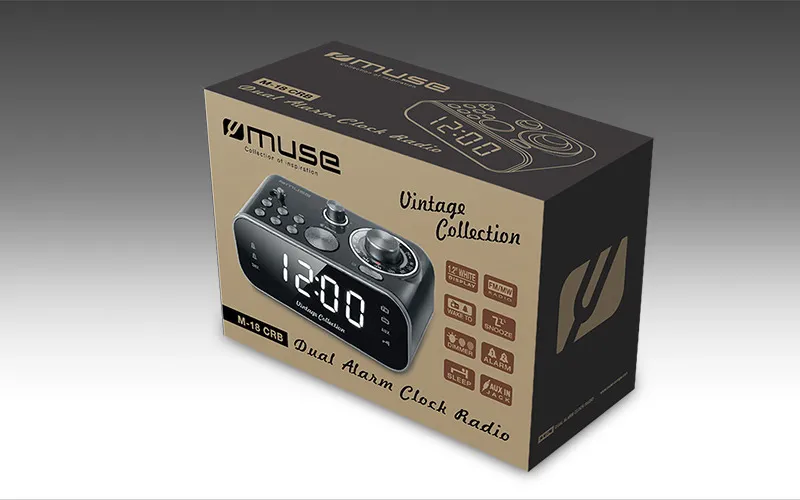 Radio portabil MUSE M-18 CRB, Negru