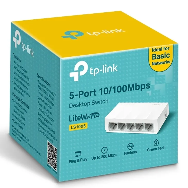 Switch de rețea TP-LINK LS1005, 5x 10/100 Mbps