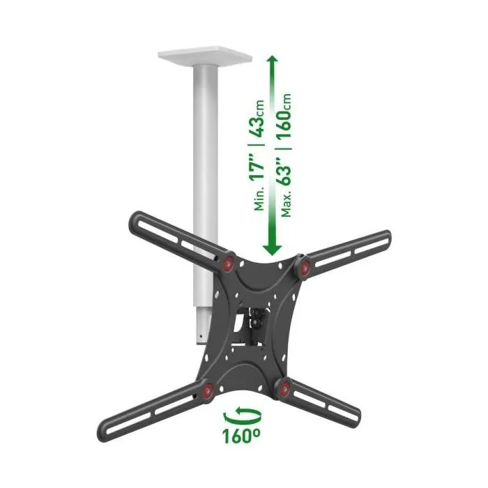 Suport TV tavan Full-motion BARKAN 4500L, Negru