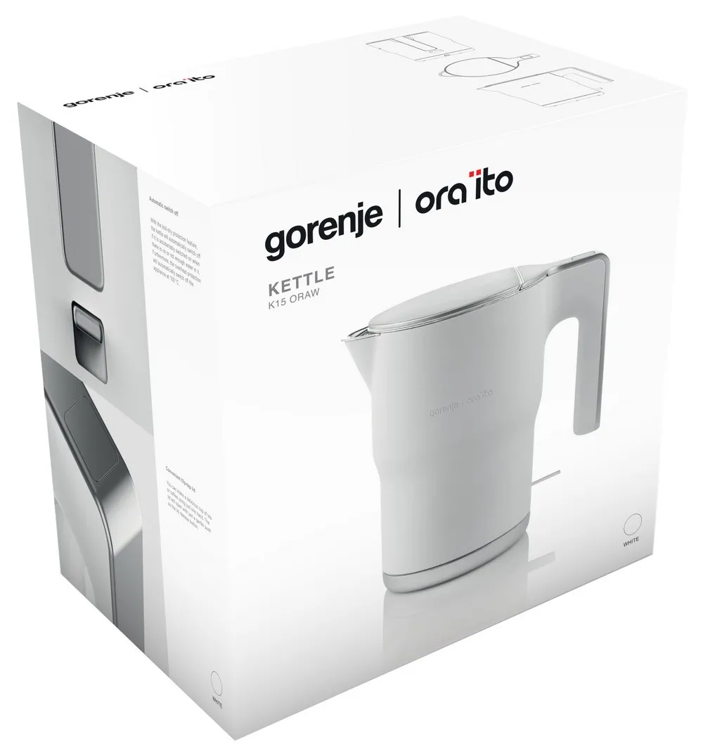 Fierbător electric Gorenje K15ORAW, Alb