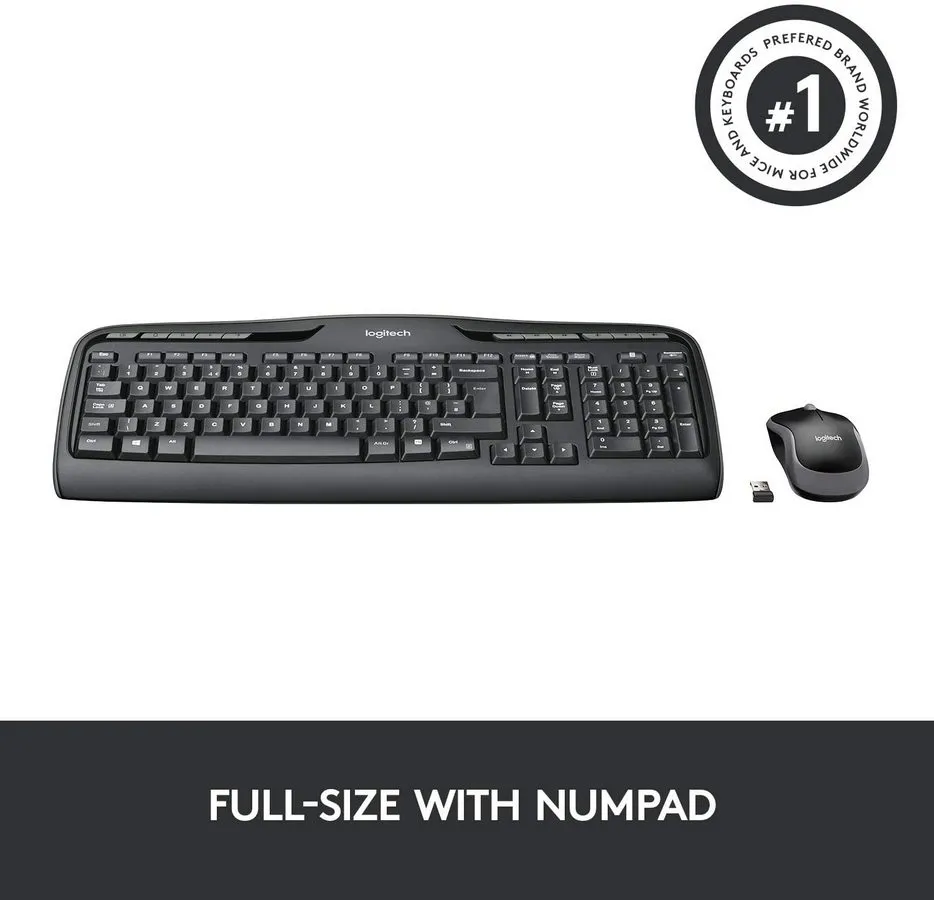 Set Tastatură + Mouse Logitech MK330, Fără fir, Negru
