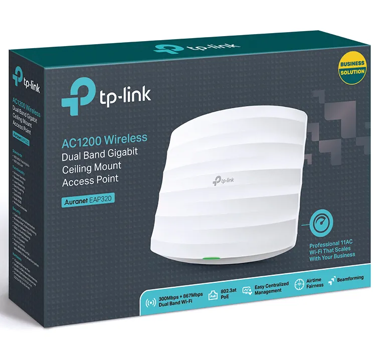 Punct de acces fără fir TP-LINK EAP320, 300 Mbps, 867 Mbps, Alb