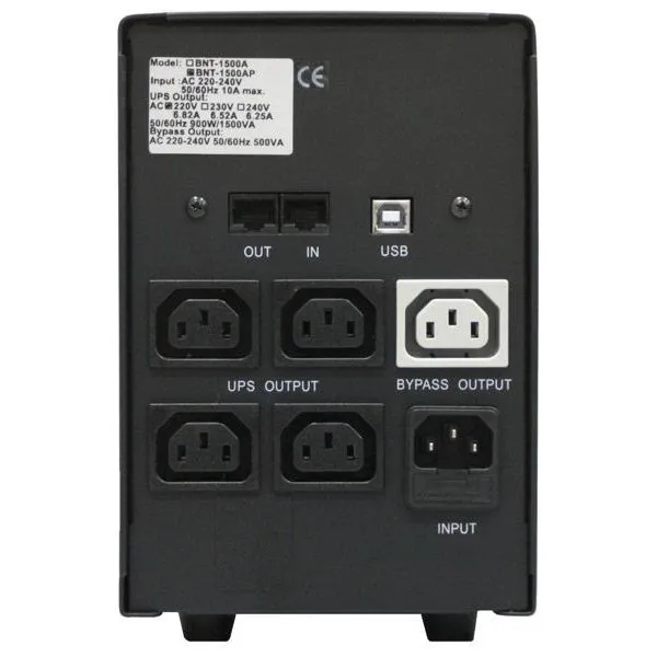Sursă de alimentare neîntreruptibilă PCM BNT-1500AP, Linear-interactiv, 1500VA, Turn