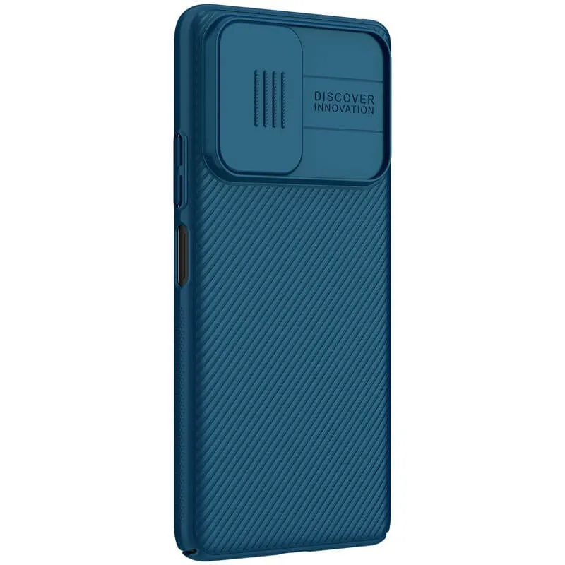 Husă tip carte Nillkin Redmi Note 10 - Camshield, Albastru