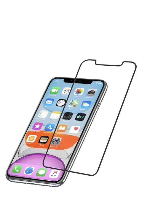 Sticlă de protecție Cellularline Impact Glass Capsule - iPhone XR/11, Negru